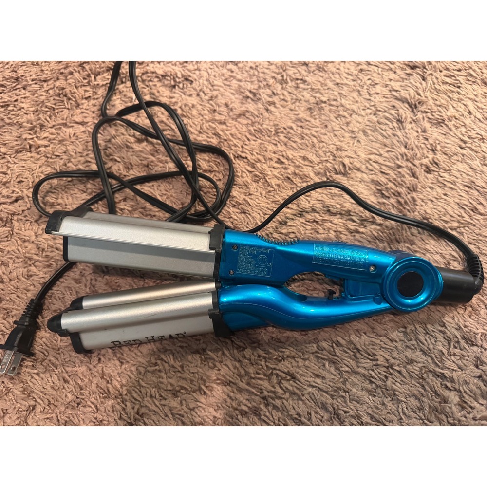 Bed Head TIGI Wave Artist Deep Waver Hair Crimper Curling Iron Blue Works - Picture 6 of 6